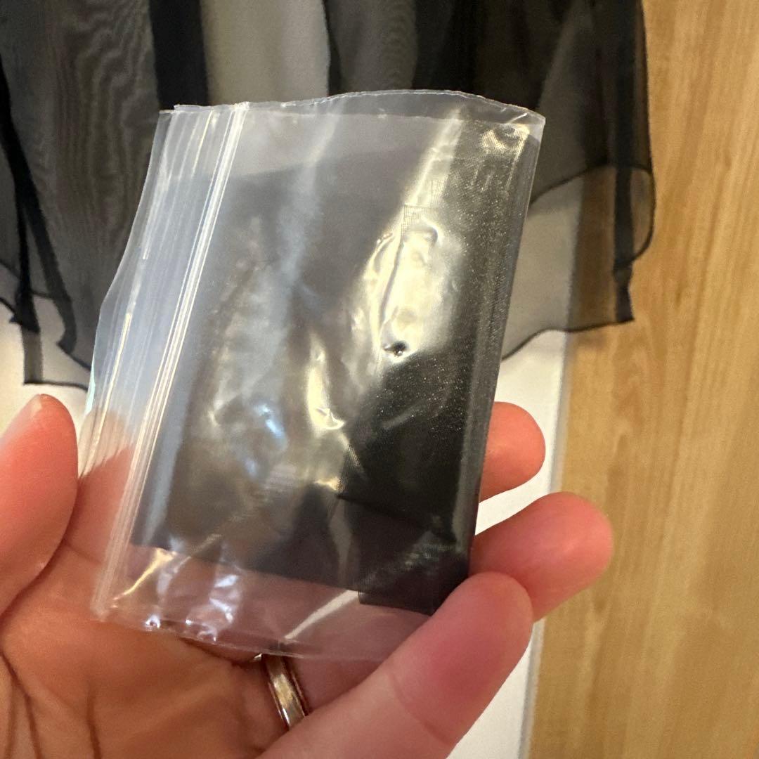 COMME des GARCONS ブラックシースルーシャツ S