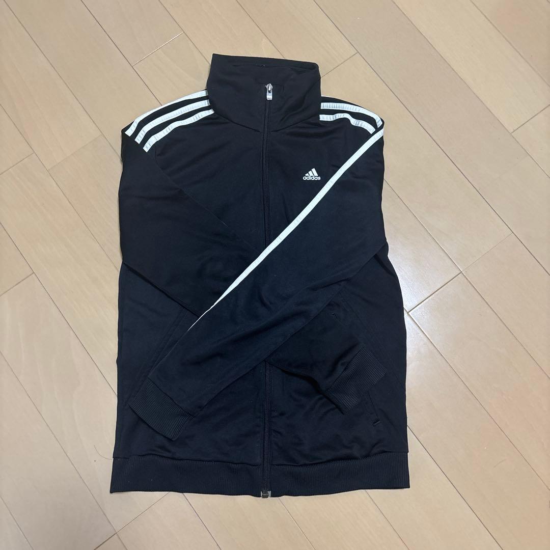 adidas ブラック ジャージジャケット