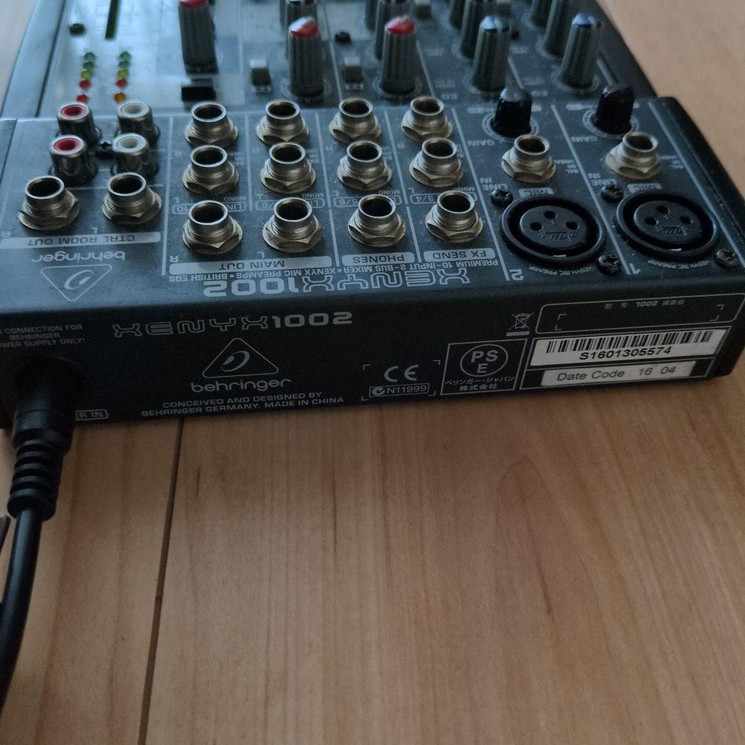 Behringer XENYX 1002 アナログミキサー アダプター付き