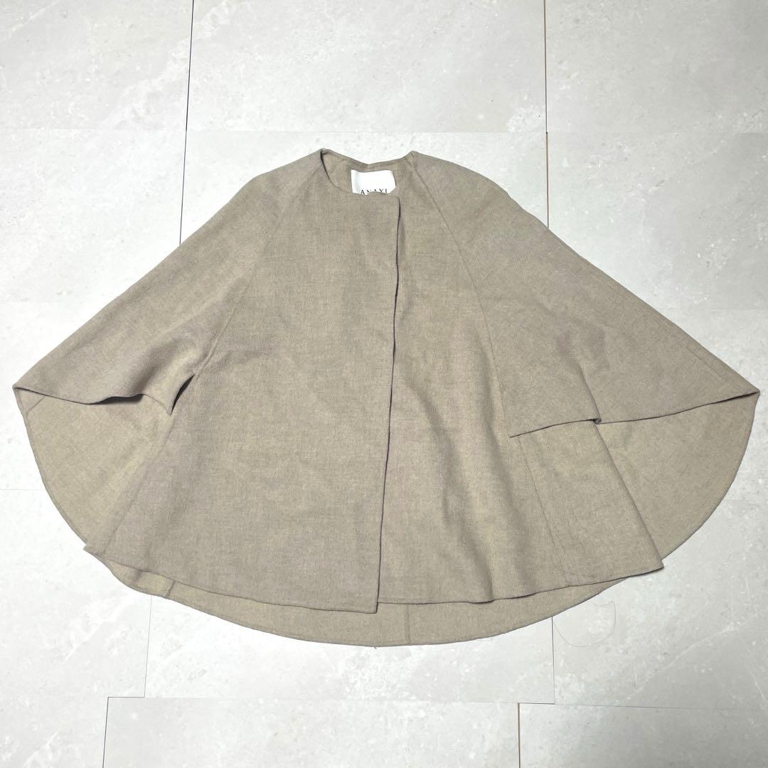 ANAYI アナイ 定価8万 リバーケープジャケット マフラー付き ポンチョ