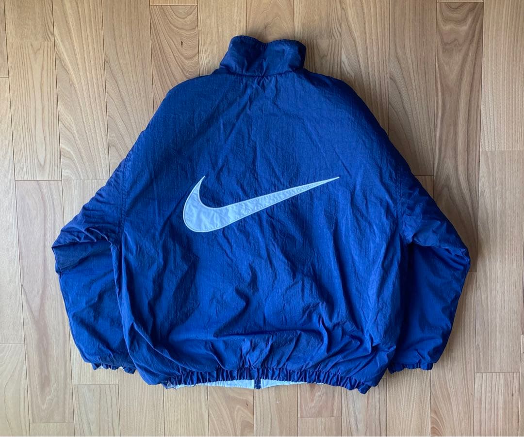 90s NIKE リバーシブル　中綿　ジャケット　ビッグスウォッシュ　Lサイズ