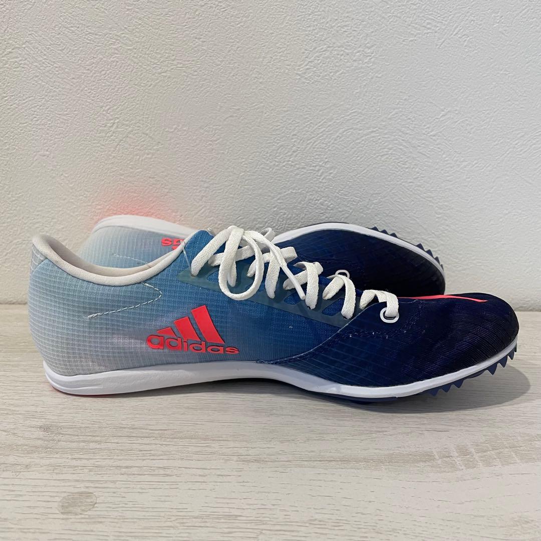 新品 adidas ディスタンススター 25.5cm 青 陸上スパイク 中長距離