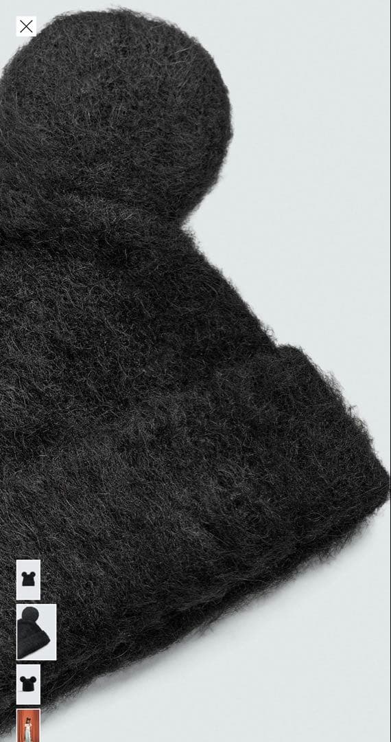 Zara Disney Harryコラボミッキーマウス耳付きニット帽