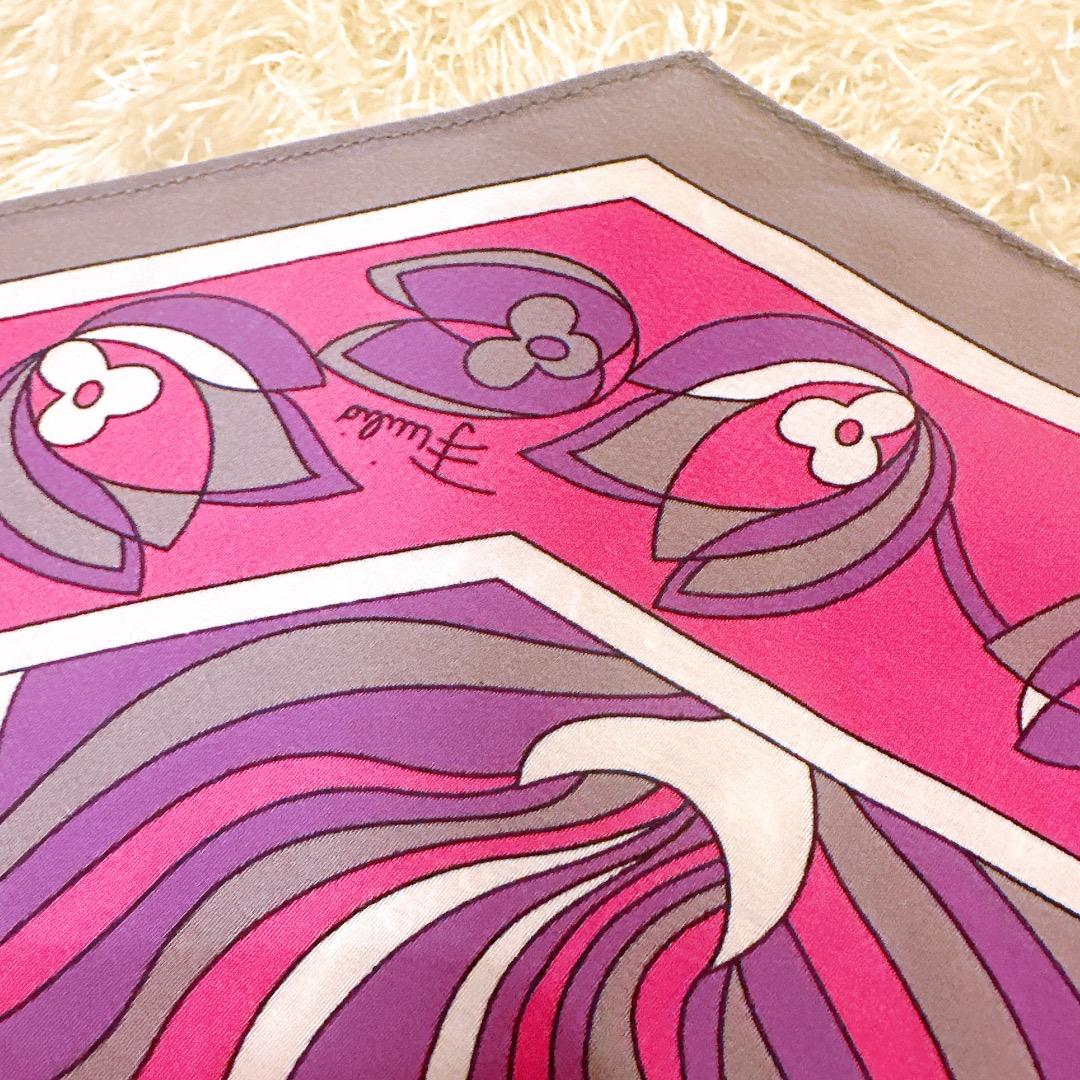 Emilio Pucci シルクスカーフ ピンク紫