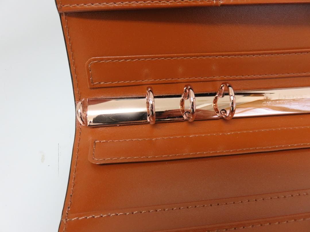 アシュフォード ASHFORD クロコダイル型押し レザー システム手帳 A5