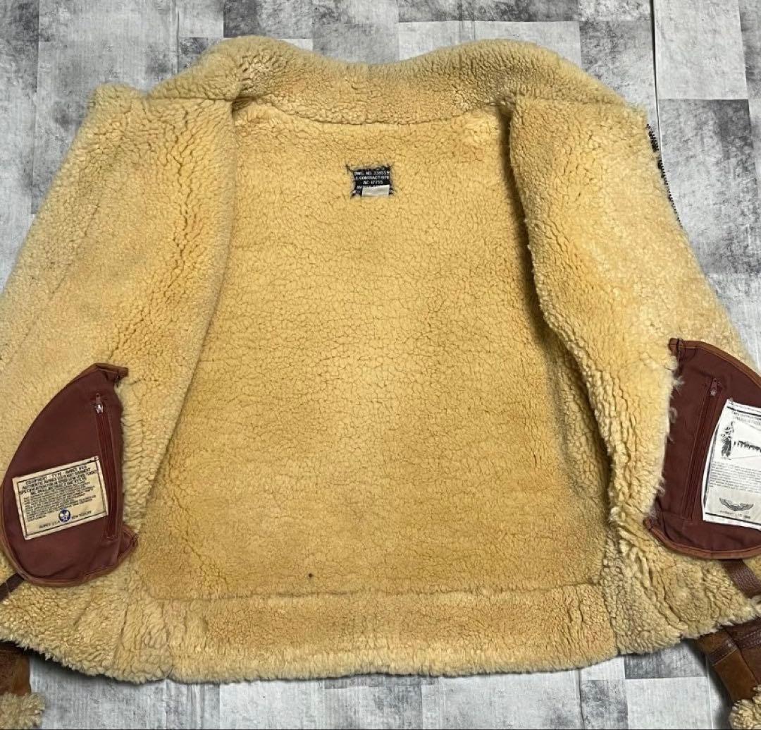 42/XL⭐️AVIREX B-3 フライトジャケット ムートン　ヤンキーギャル