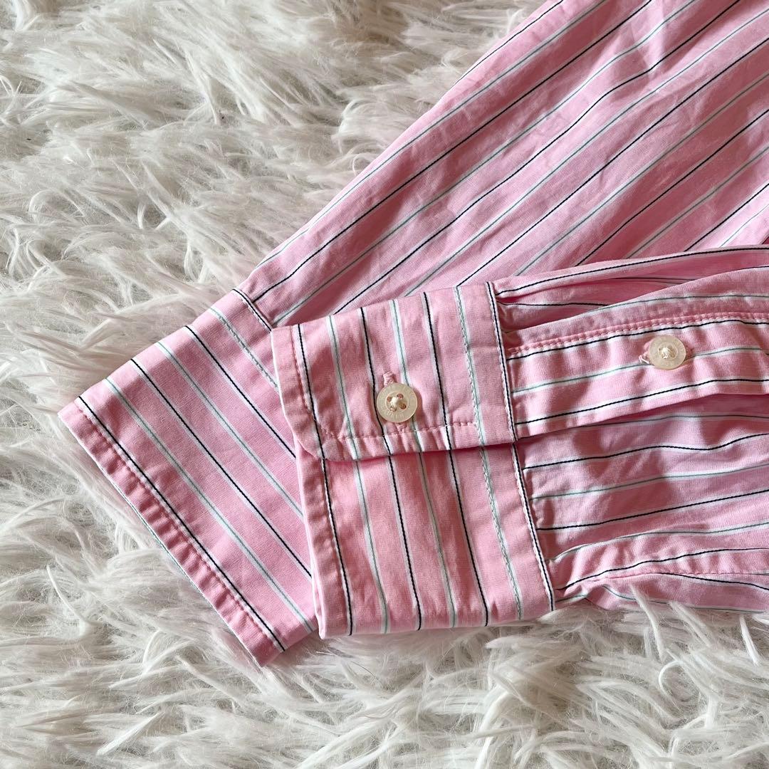 極美品✨ ローレンラルフローレン ストライプ シャツワンピース Aライン マキシ