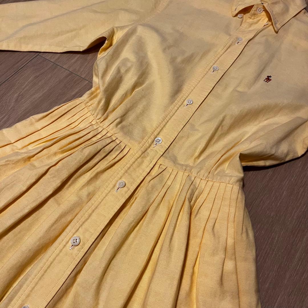 【美品】Ralph Lauren シャツワンピース イエロー