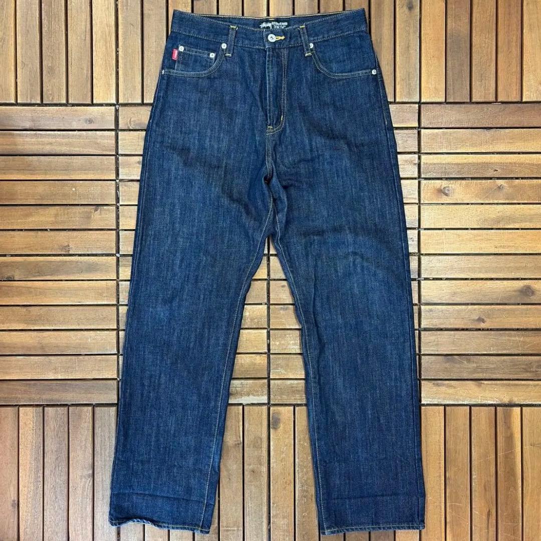 美品 Stussy ステューシー デニムパンツ ロゴ刺繍