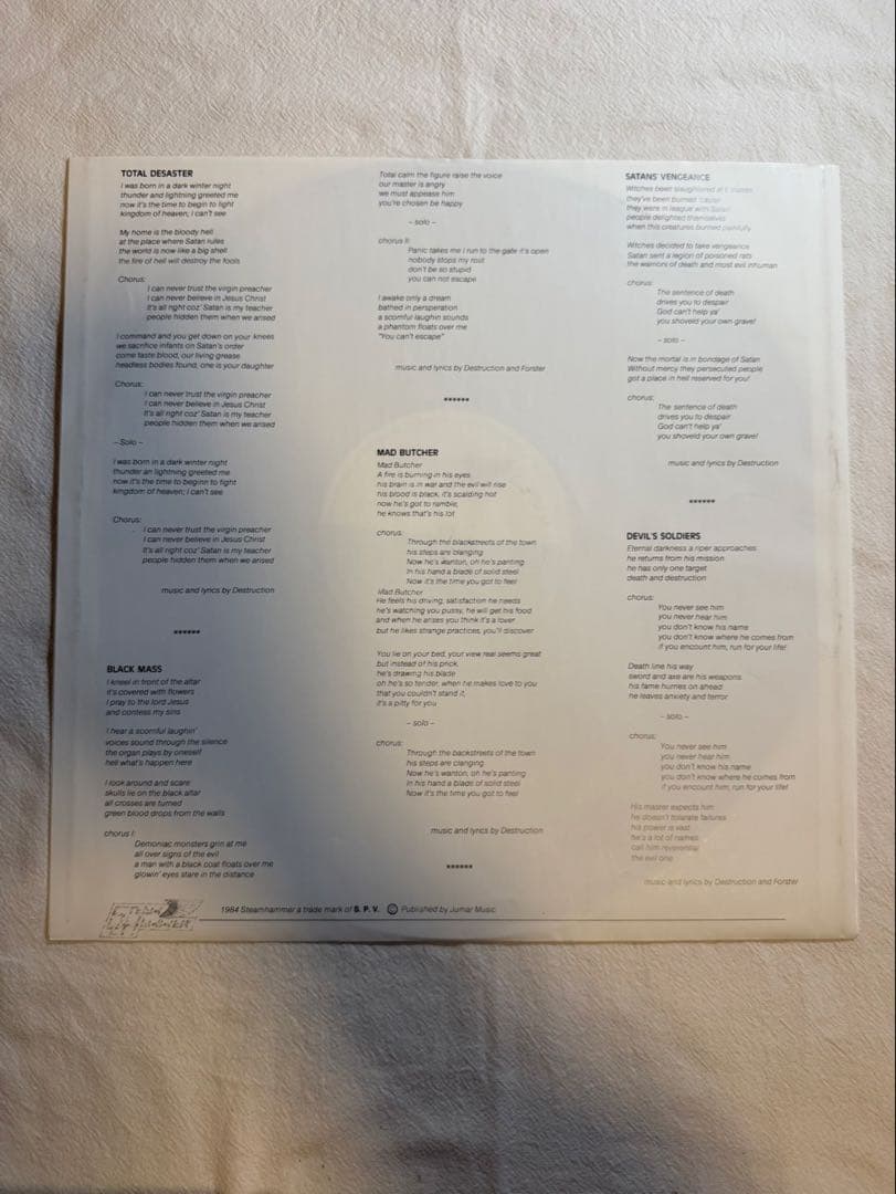 洋楽 Destruction / Sentence Of Death / LP