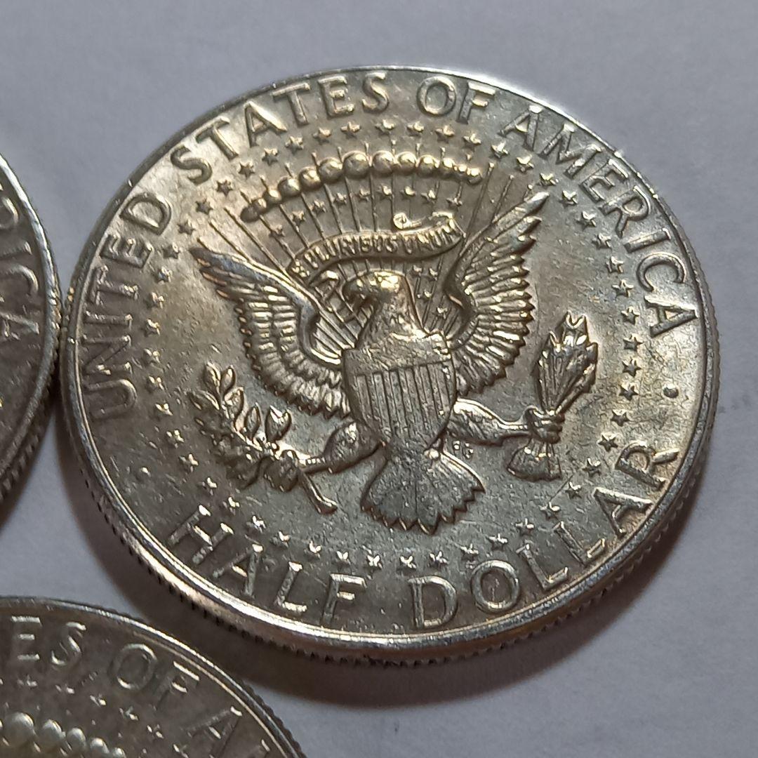 銀貨 1967年 ケネディハーフダラー 5枚set 量目51.62g