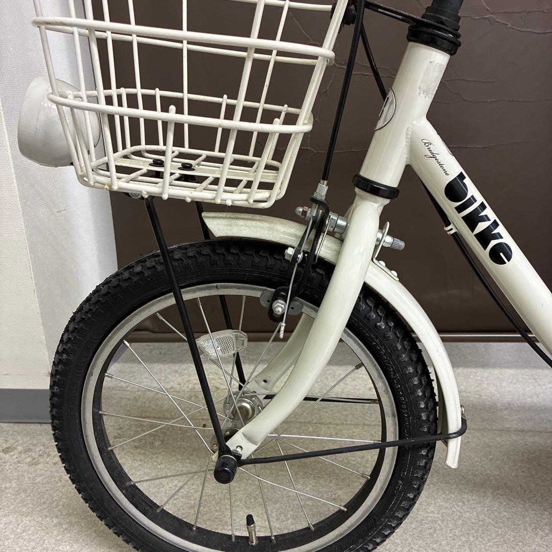 bike 子供用自転車 ホワイト 前カゴ付き