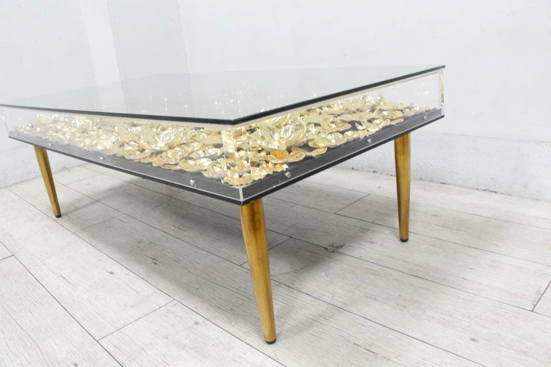 KARE カレ ゴールドフラワー 120x60cm ローテーブルコーヒーテーブル