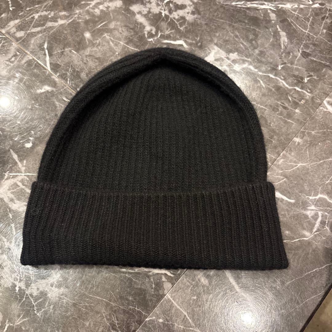 MONCLER ブラックニット帽 ビーニー