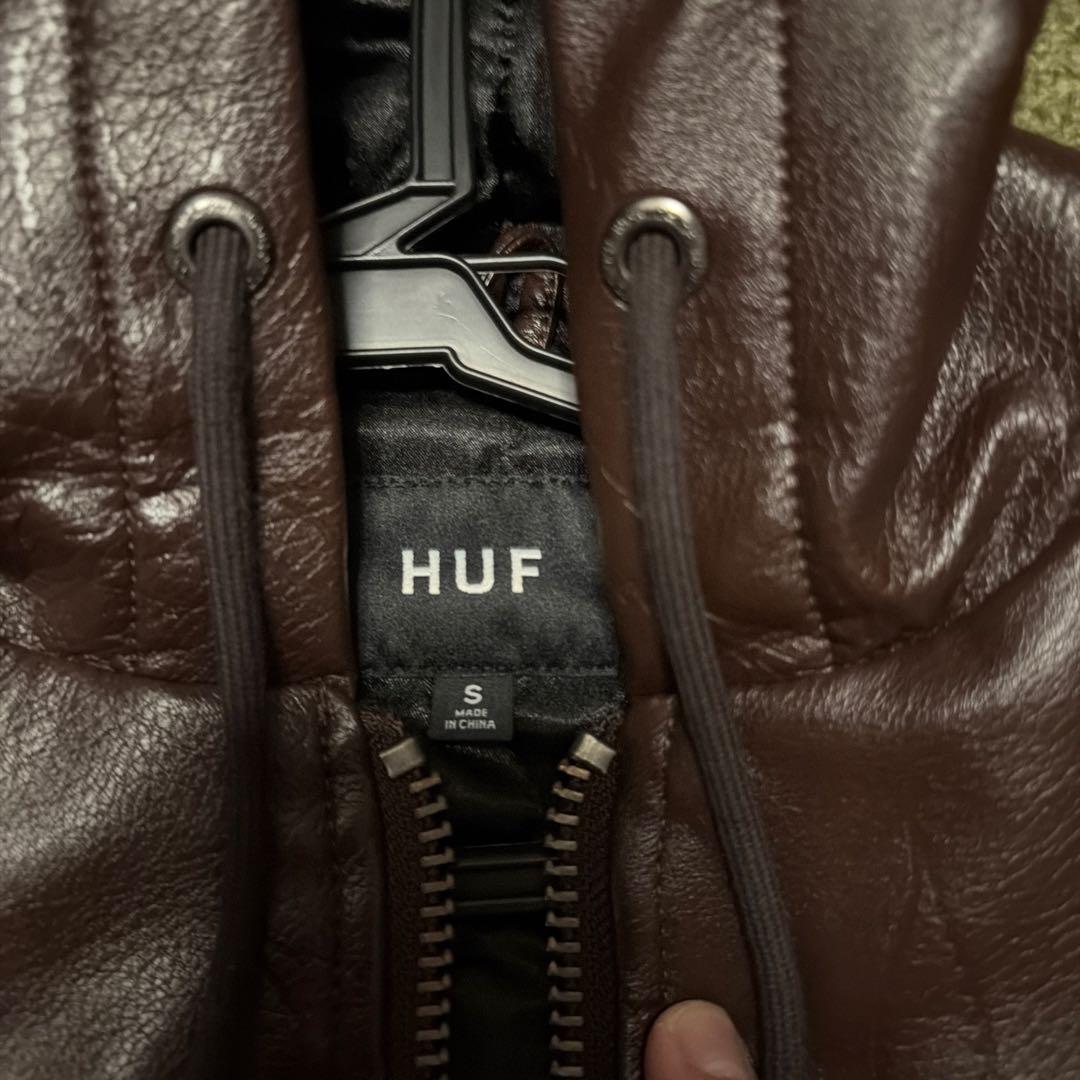 HUF フード付きブラウンジャケット S