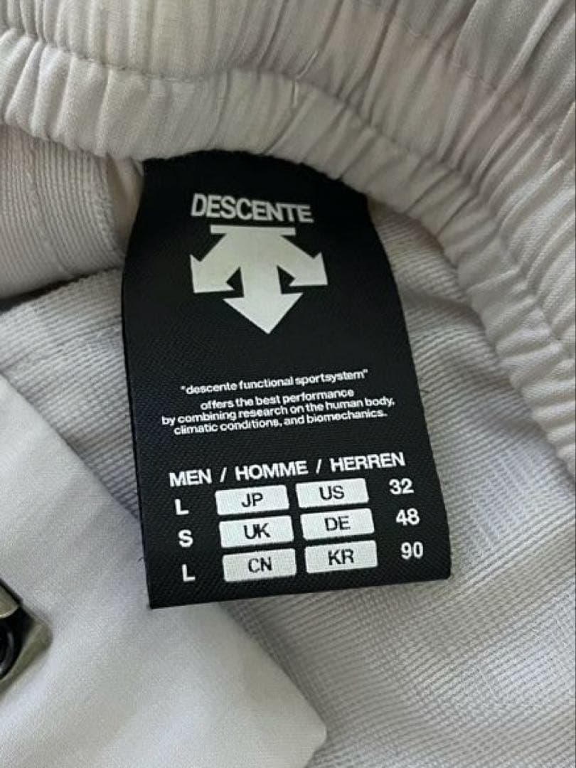 DESCENTE デサント ゴルフ ナイロンパンツ 白 ホワイト L メンズ