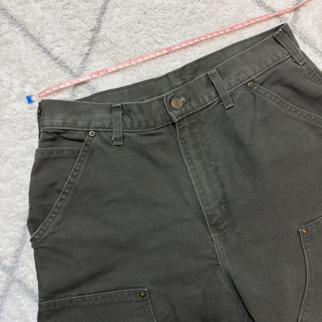 【美品】Carhartt ダブルニー 31x32 オリーブ 2000s