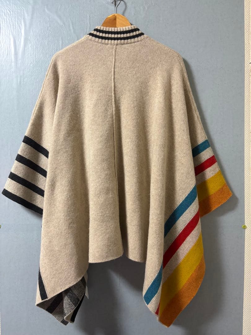 PENDLETON ラムウールジップポンチョ