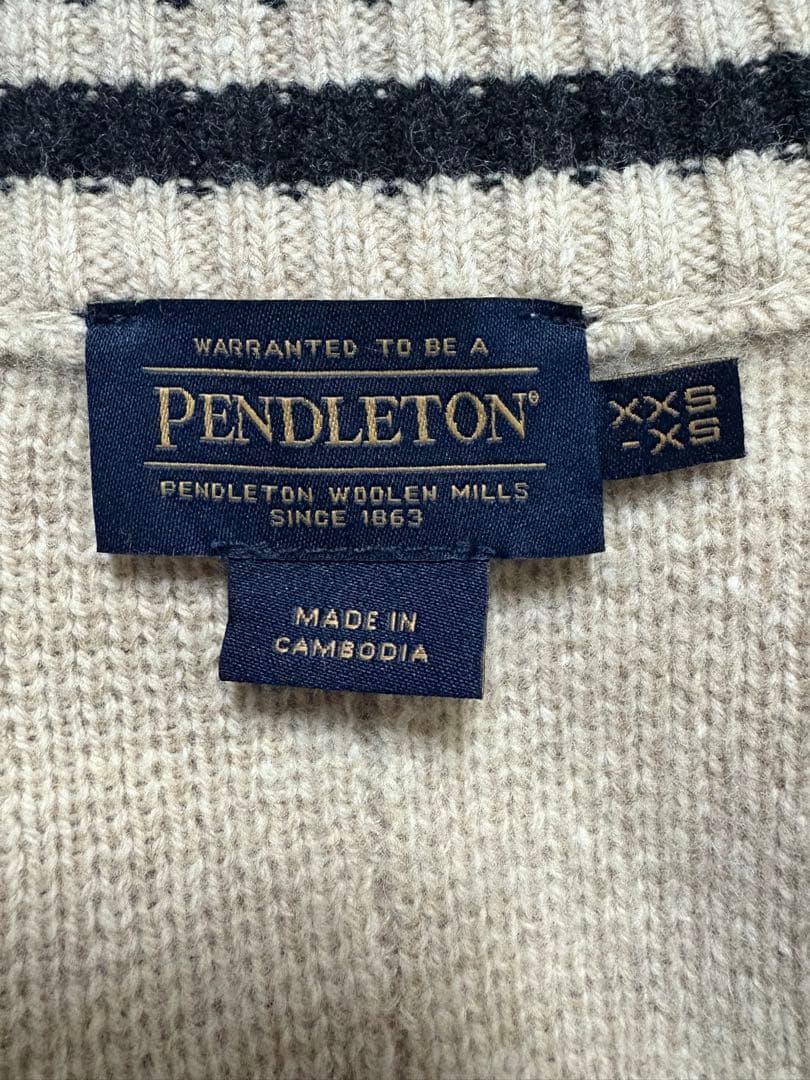 PENDLETON ラムウールジップポンチョ