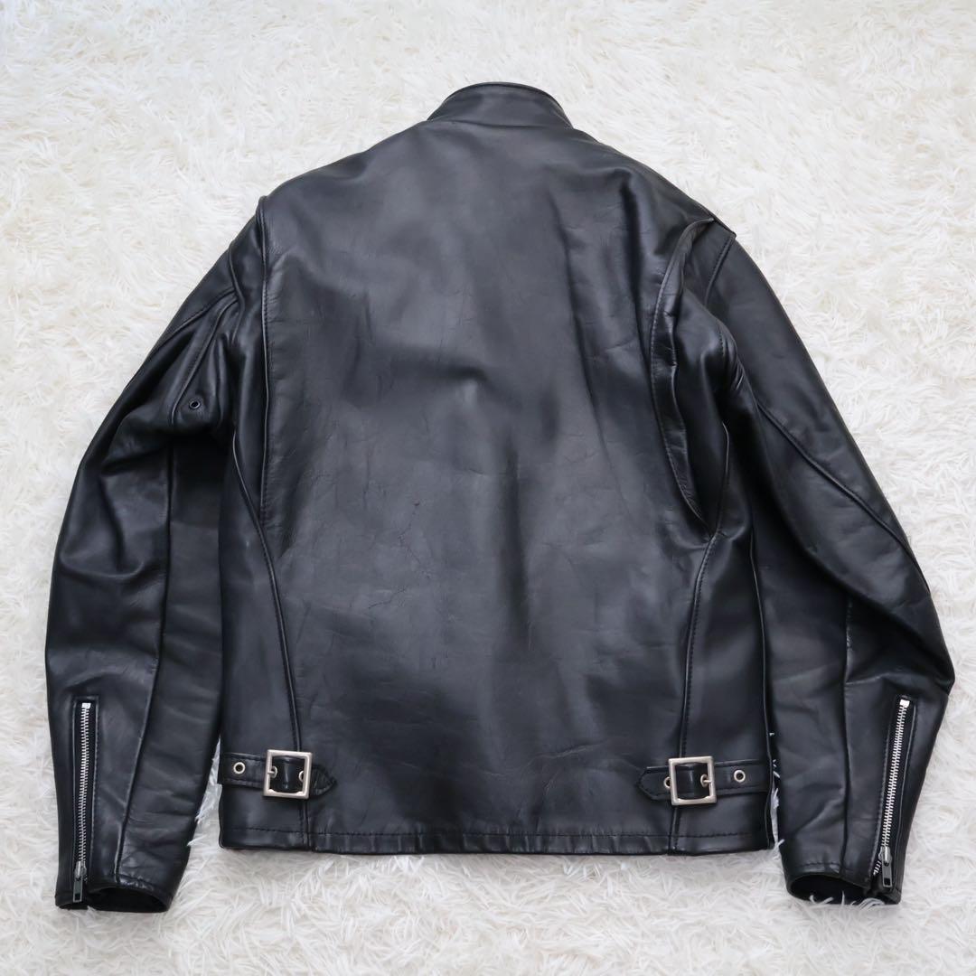 ショット　シングルライダースジャケット　ブラック　36サイズ