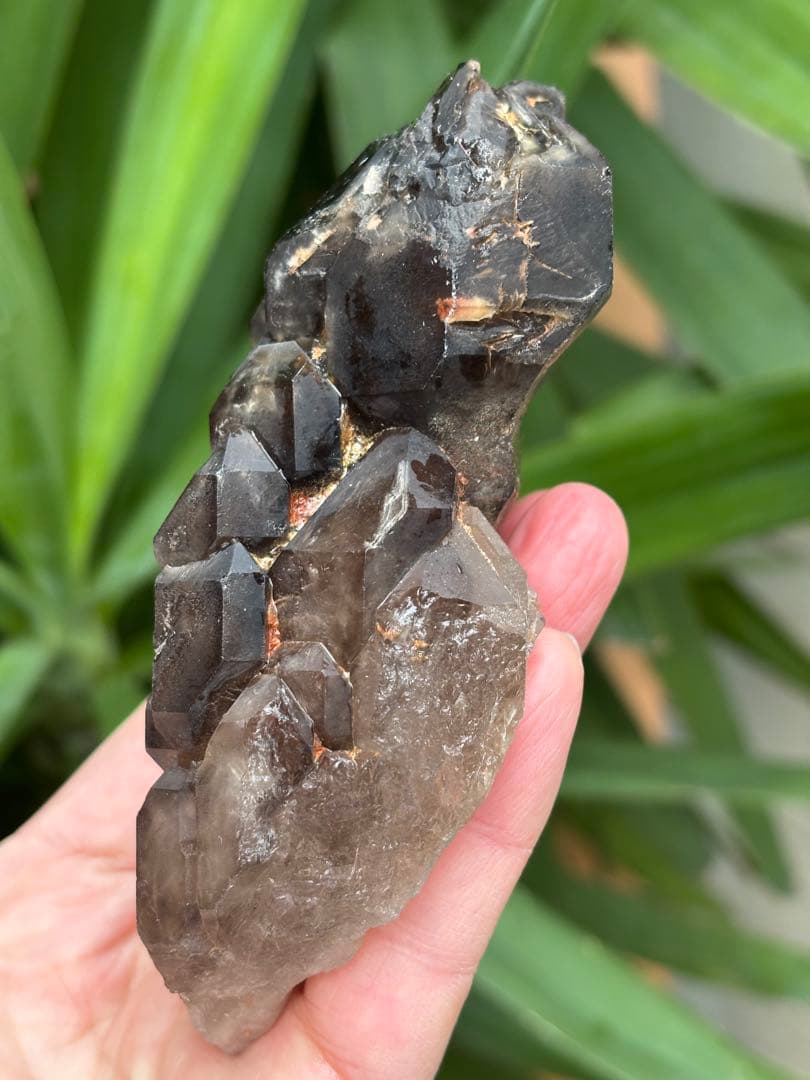 ブラジル産　ジャカレー水晶　ワニ水晶　エレスチャル　400g 複数水入り