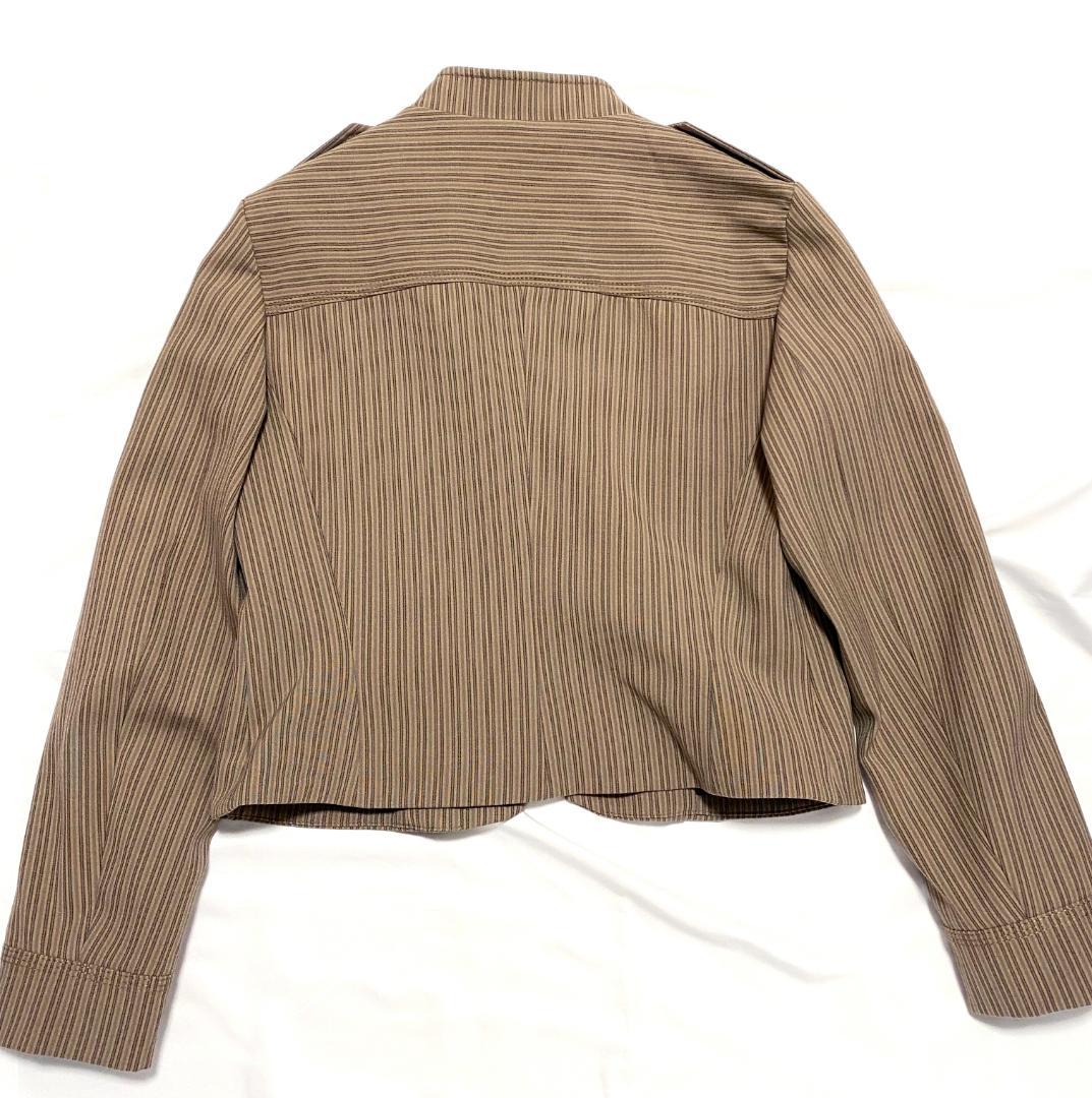 ZARA ストライプ柄フィットブレザー L　ナポレオン