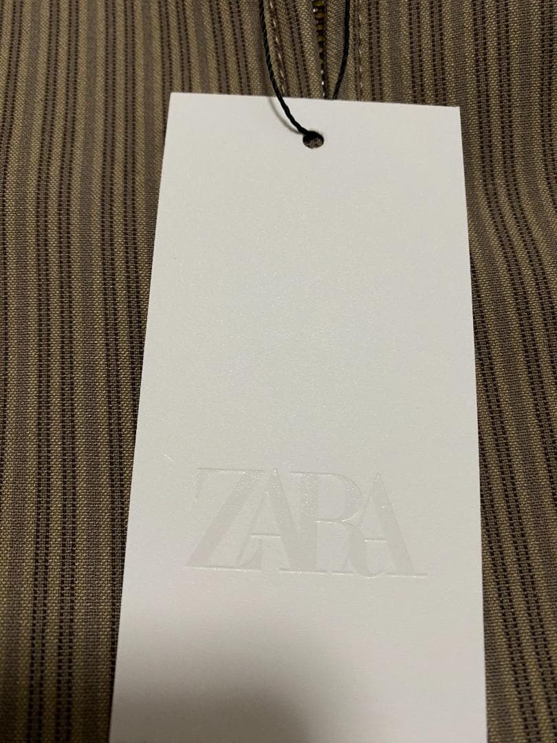 ZARA ストライプ柄フィットブレザー L　ナポレオン
