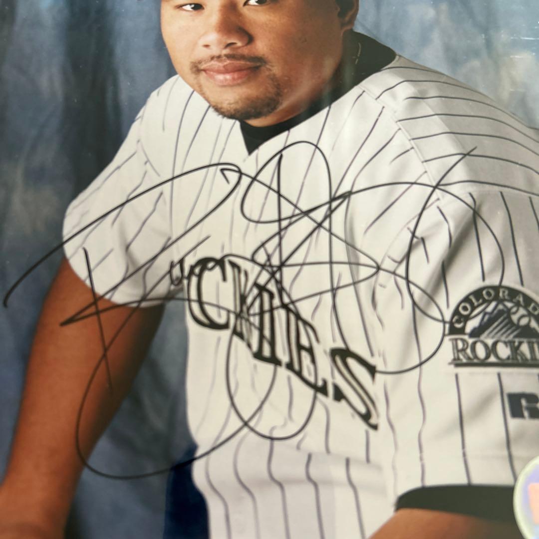 MLB   ベニーアグバヤニ　直筆サイン入りフォト コロラドロッキーズマリーンズ