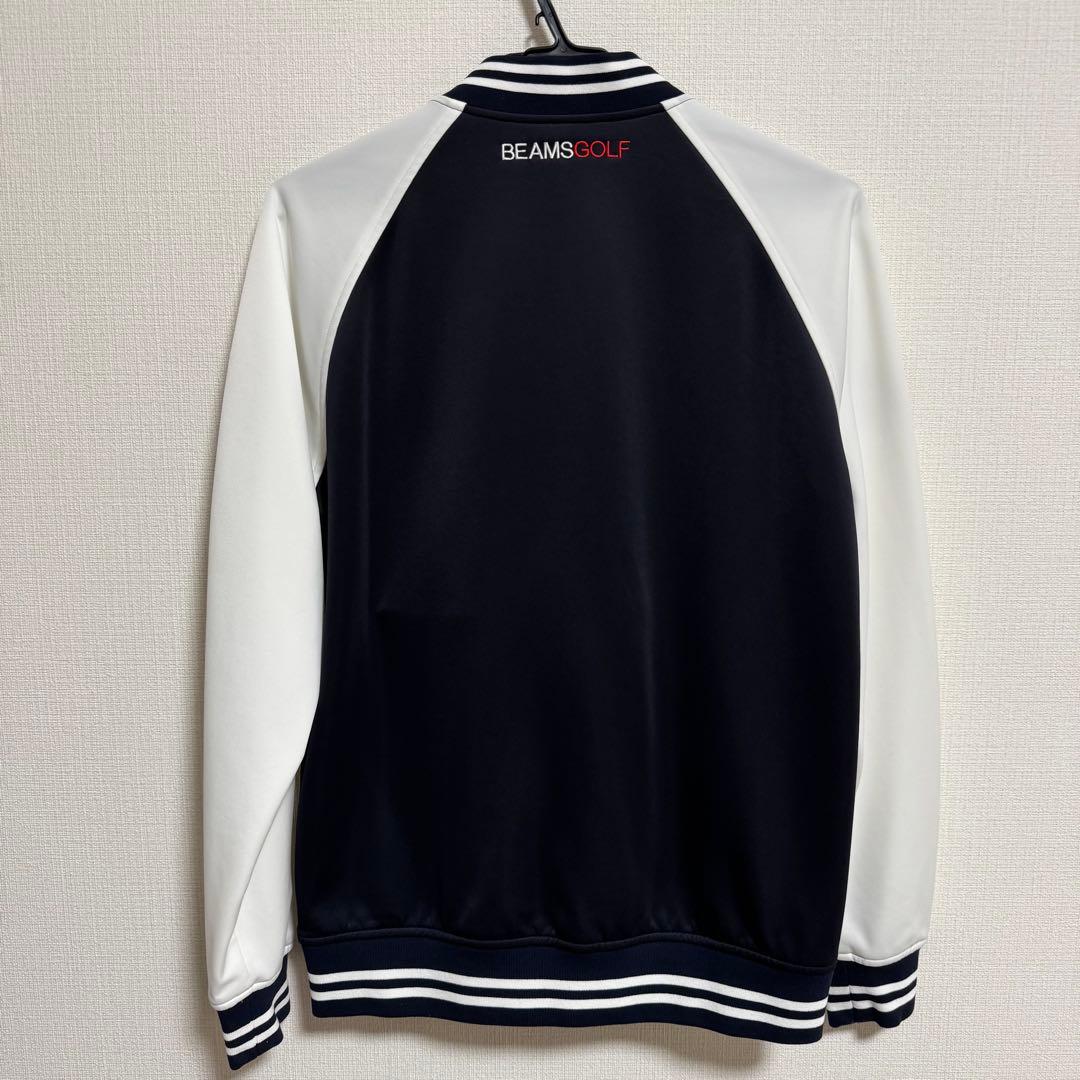 BEAMSGOLFビームスゴルフ　ブルゾン　ネイビー　ホワイト　メンズ　M