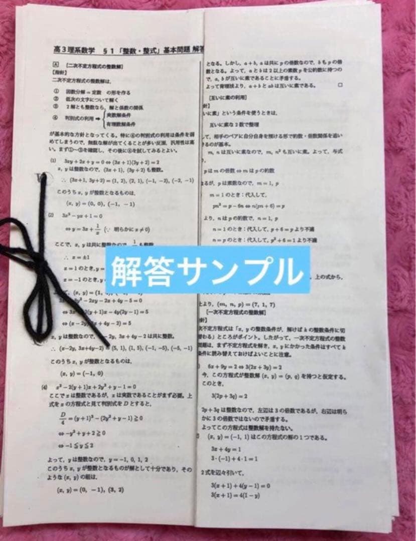 鉄緑会 数学 大阪校 単元別演習 高3理系数学 解答あり　SA/A帯クラス　鶴田