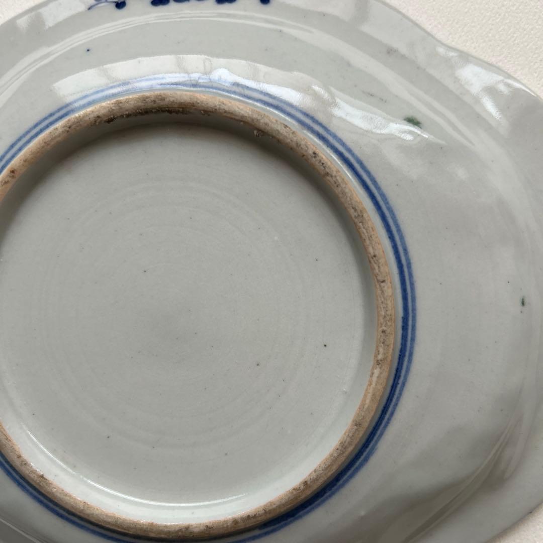 印判　皿　印判皿　木瓜　骨董　アンティーク