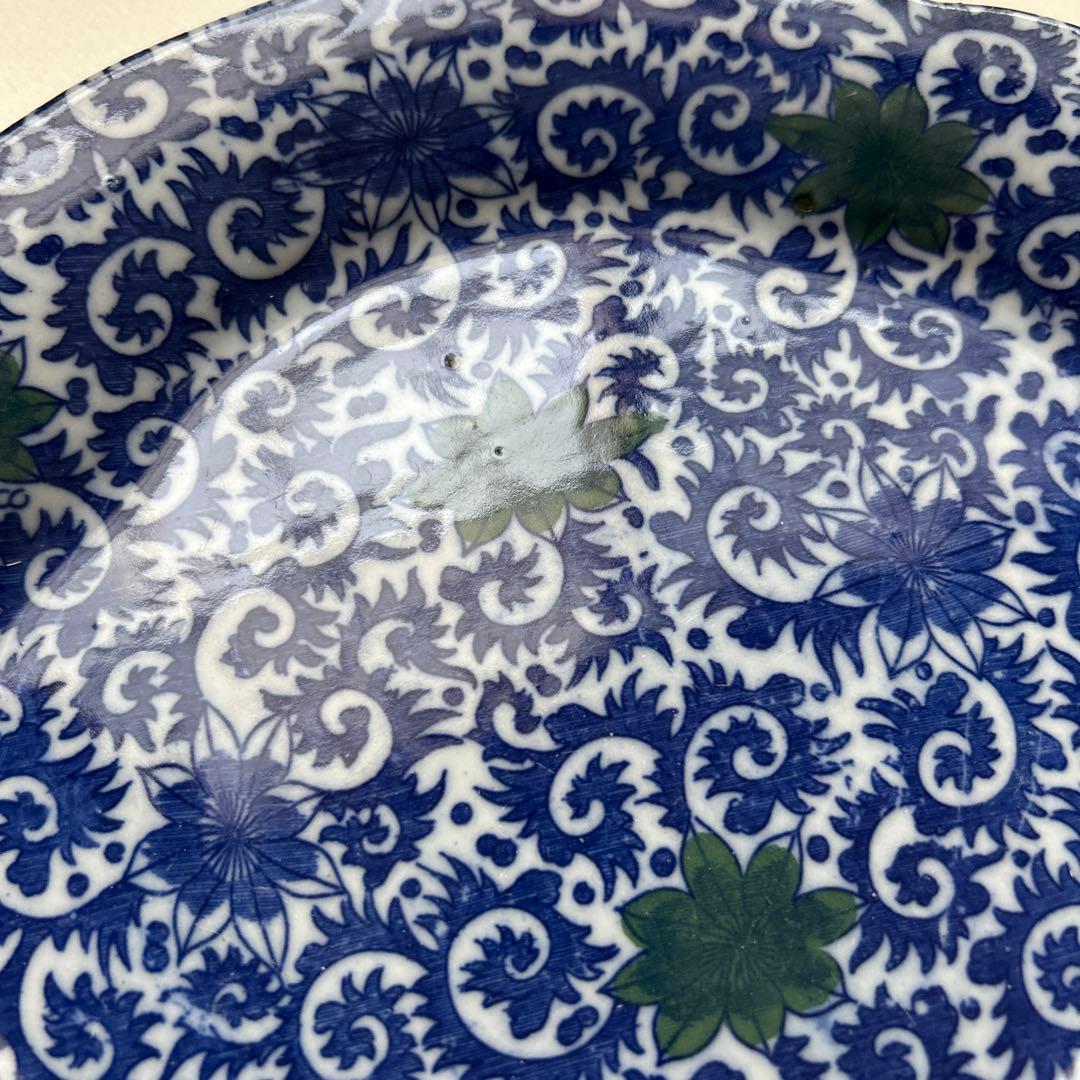 印判　皿　印判皿　木瓜　骨董　アンティーク