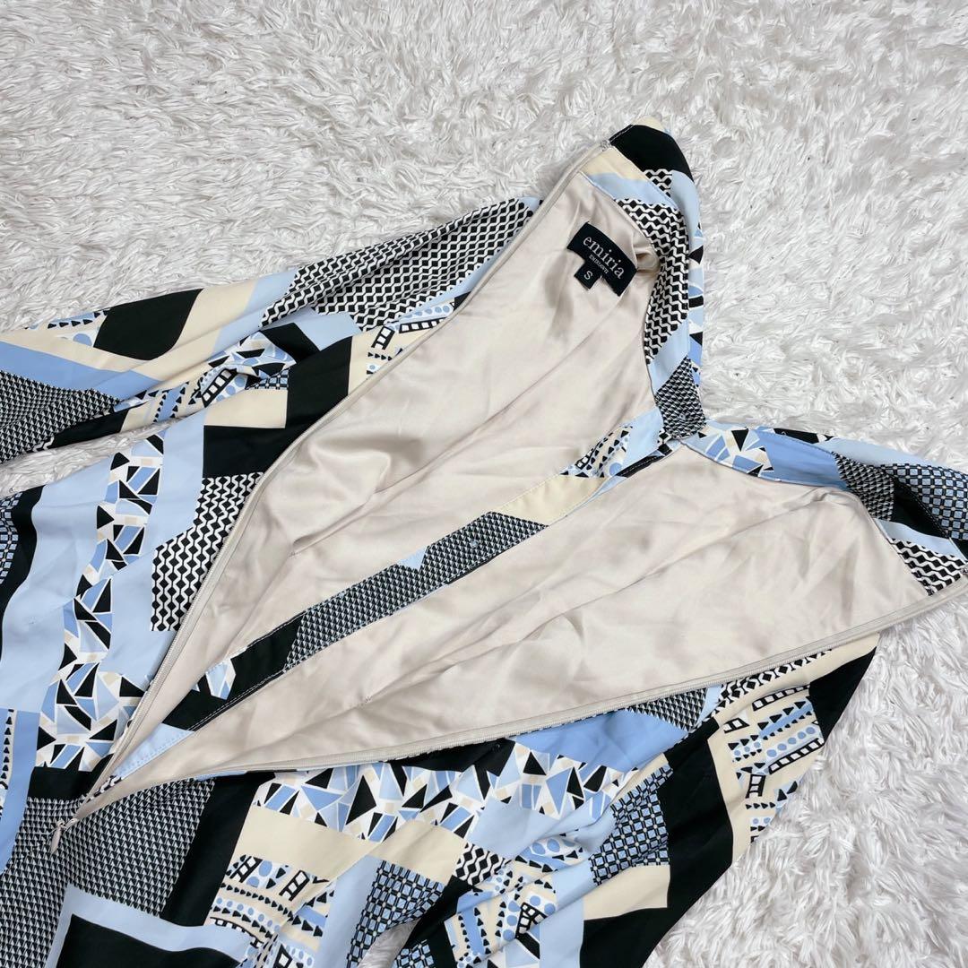 emiriawiz 幾何学柄シャツワンピース　ロングワンピース