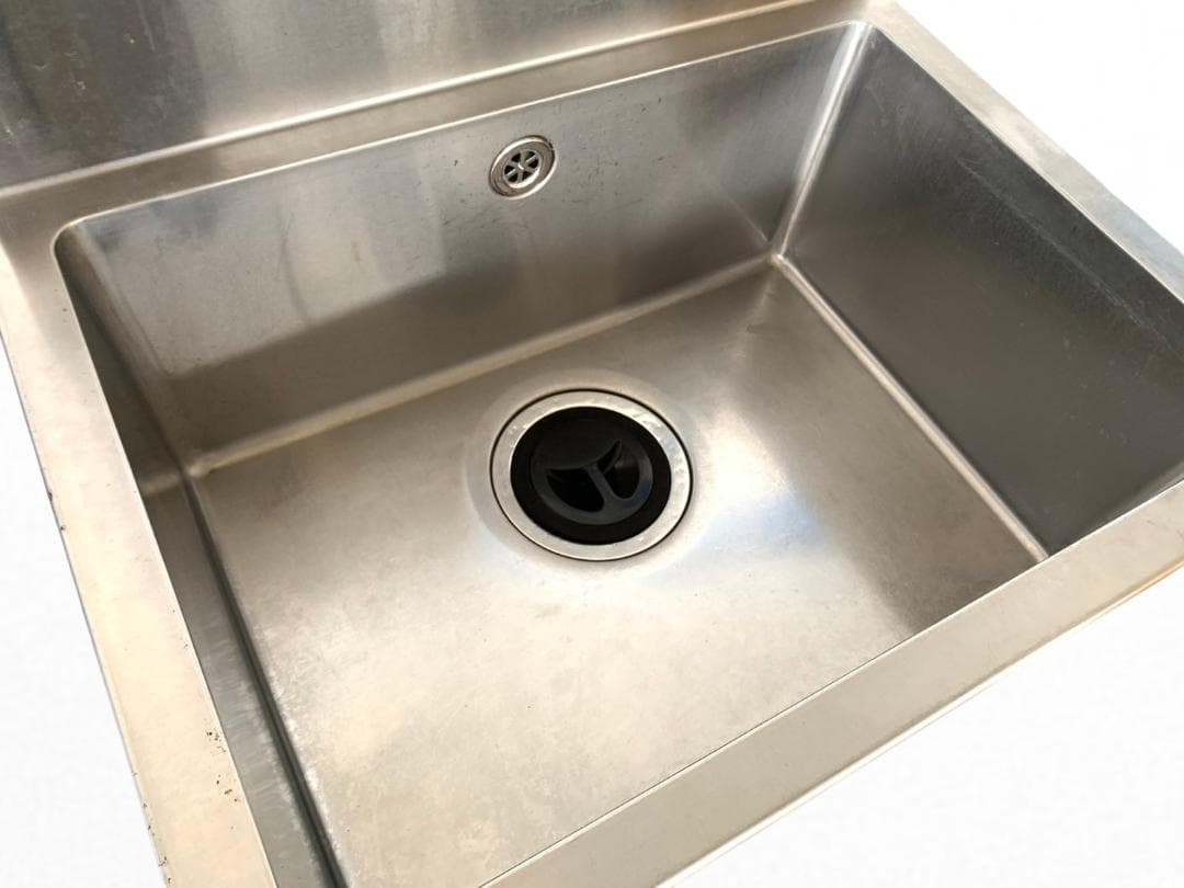 タニコー 業務用ステンレス製1槽式シンク バックガード付 H95×75×60cm