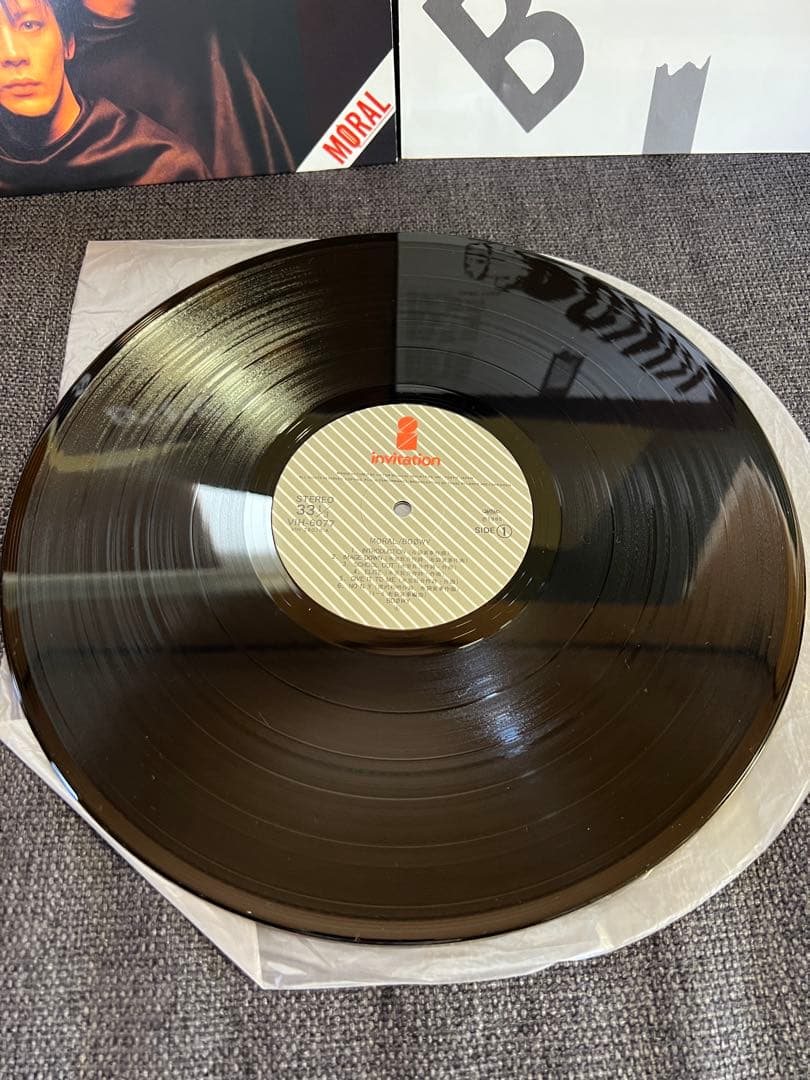 帯 美盤BOØWY モラル MORAL LP邦楽レコード 1985年 初回盤