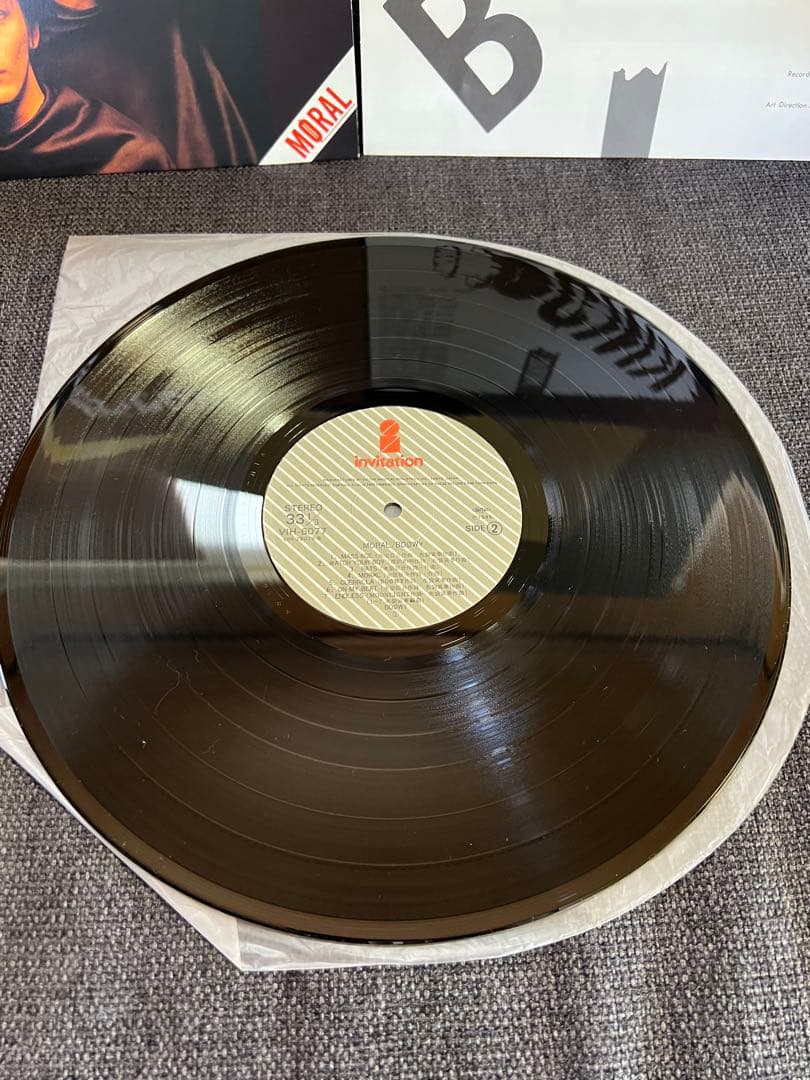 帯 美盤BOØWY モラル MORAL LP邦楽レコード 1985年 初回盤