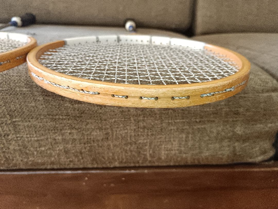 YONEX 木製バドミントンラケットB-600 2本セット　★昭和レトロ当時物★