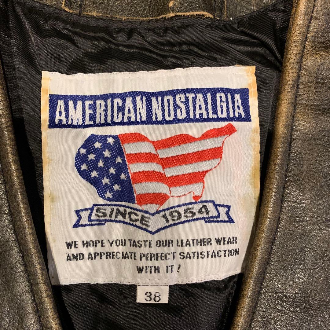 AMERICAN NOSTALGIA レザーベスト 38サイズ