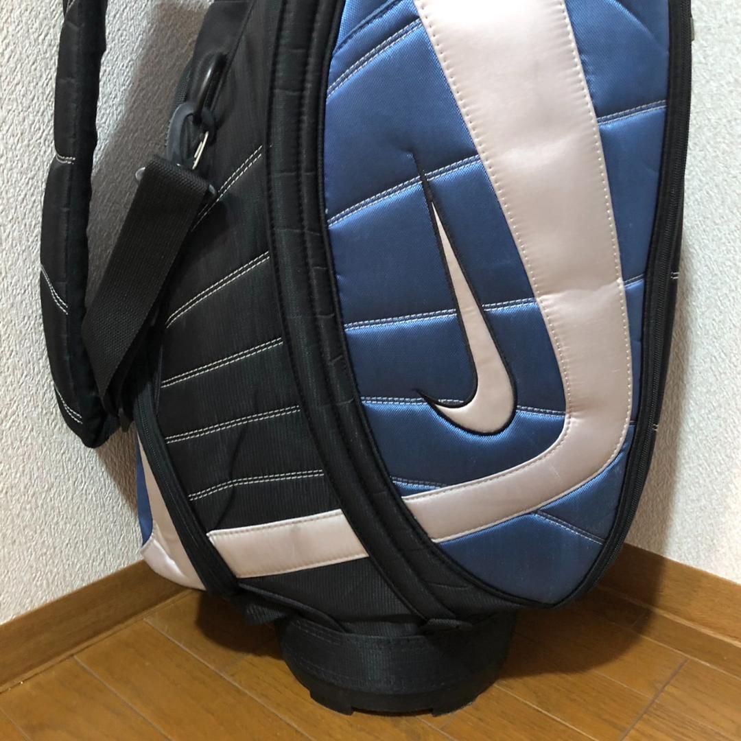 【希少】 NIKE ナイキ ゴルフ キャディバッグ カート型 6分割 ブルー
