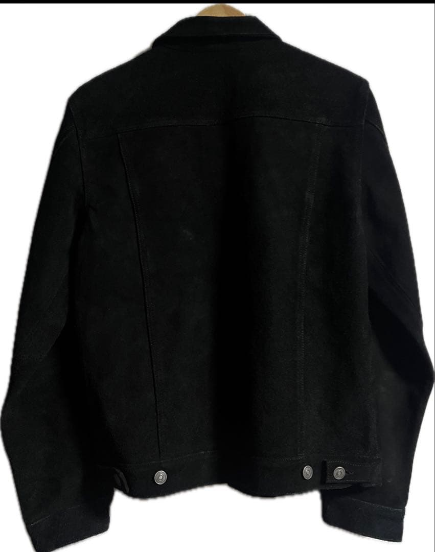 ZARA ORIGINS S-M スエード　レザー　トラッカージャケット　黒