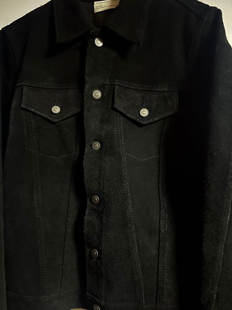 ZARA ORIGINS S-M スエード　レザー　トラッカージャケット　黒