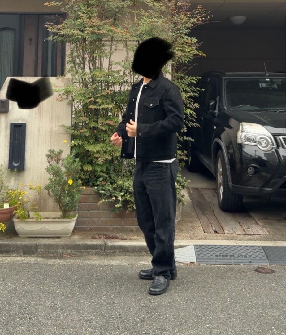 ZARA ORIGINS S-M スエード　レザー　トラッカージャケット　黒