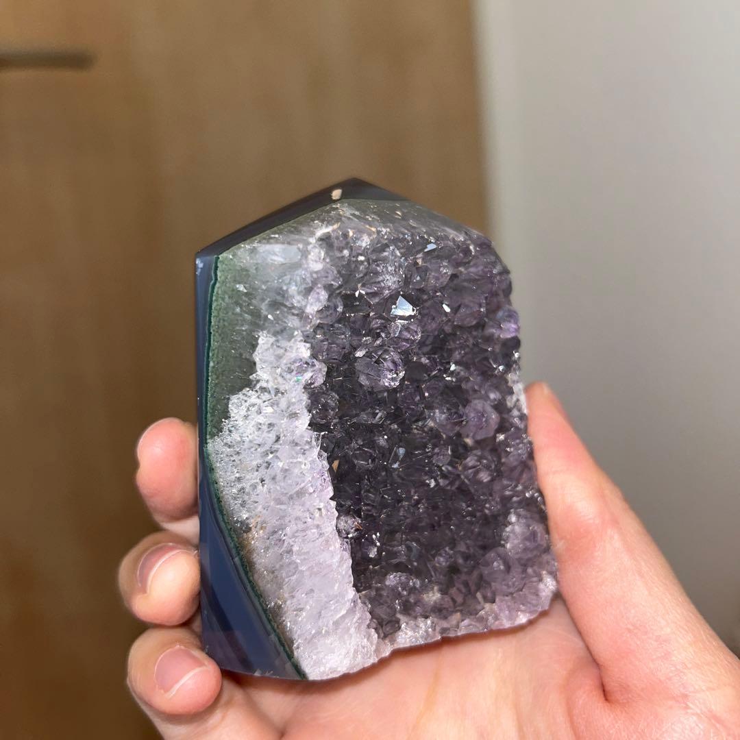 アメジスト 瑪瑙 タワー 大きめサイズ 326g 天然石 結晶