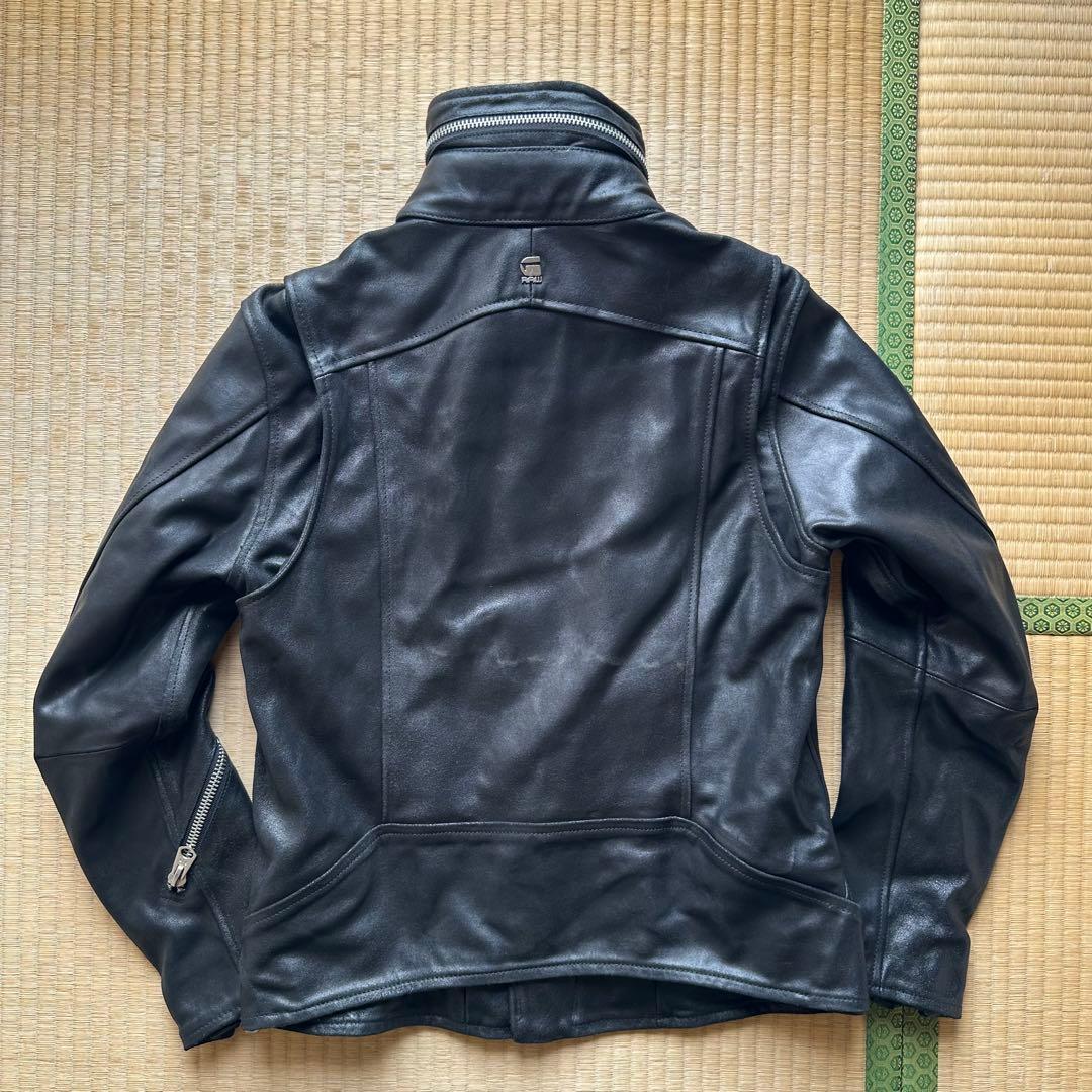 G-STAR RAW ライダースレザージャケット 八の字