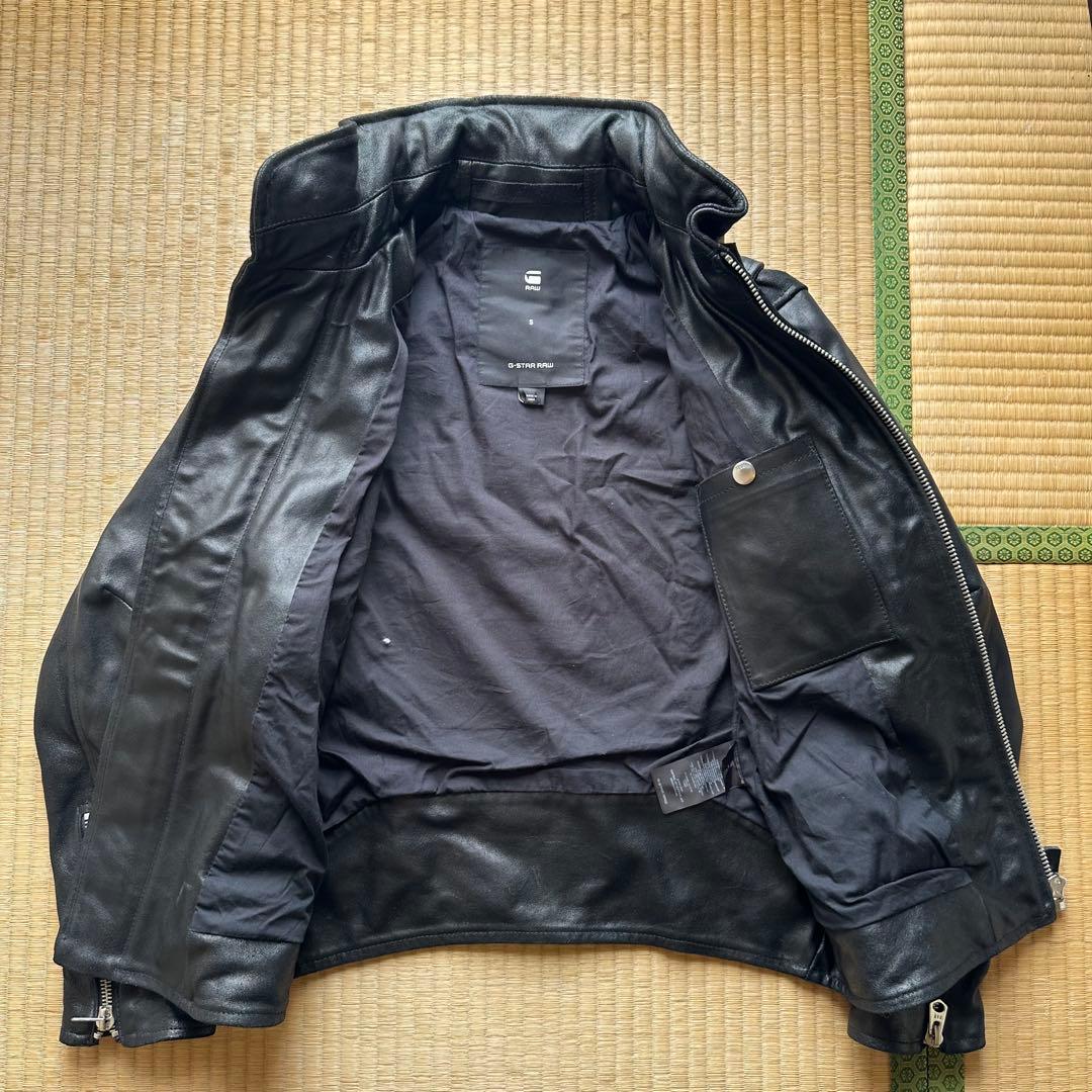 G-STAR RAW ライダースレザージャケット 八の字