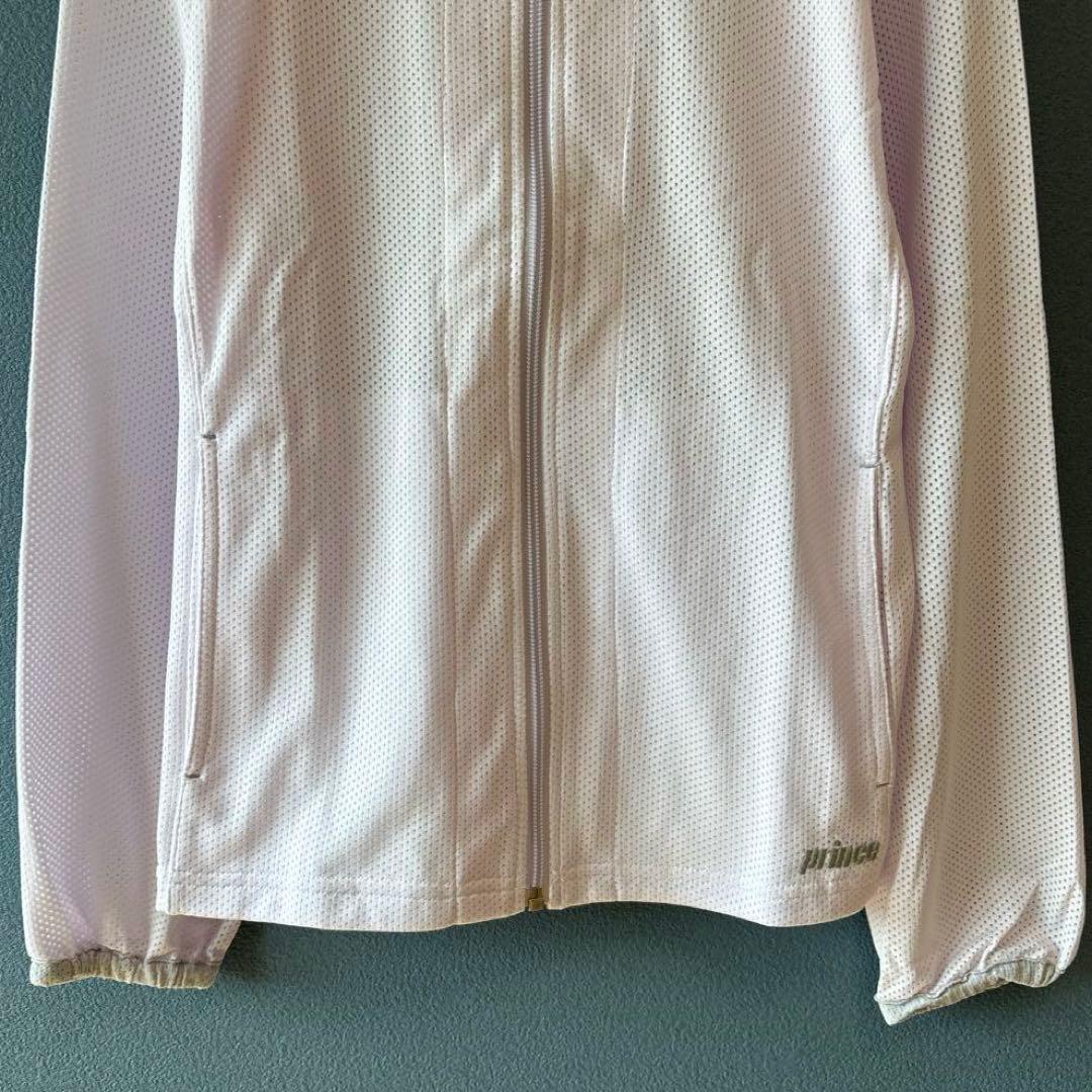 プリンス［L］美品◎上品ポーティ◎速乾◎薄手軽やか◎テニス◎メッシュパーカー