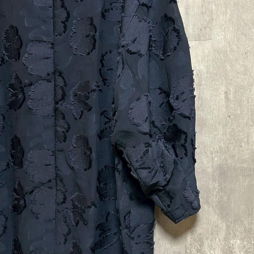 美品 INED la veille 花柄ジャガードワンピース ブラック F
