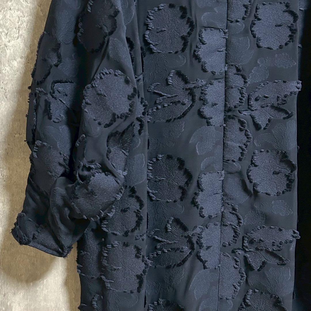 美品 INED la veille 花柄ジャガードワンピース ブラック F