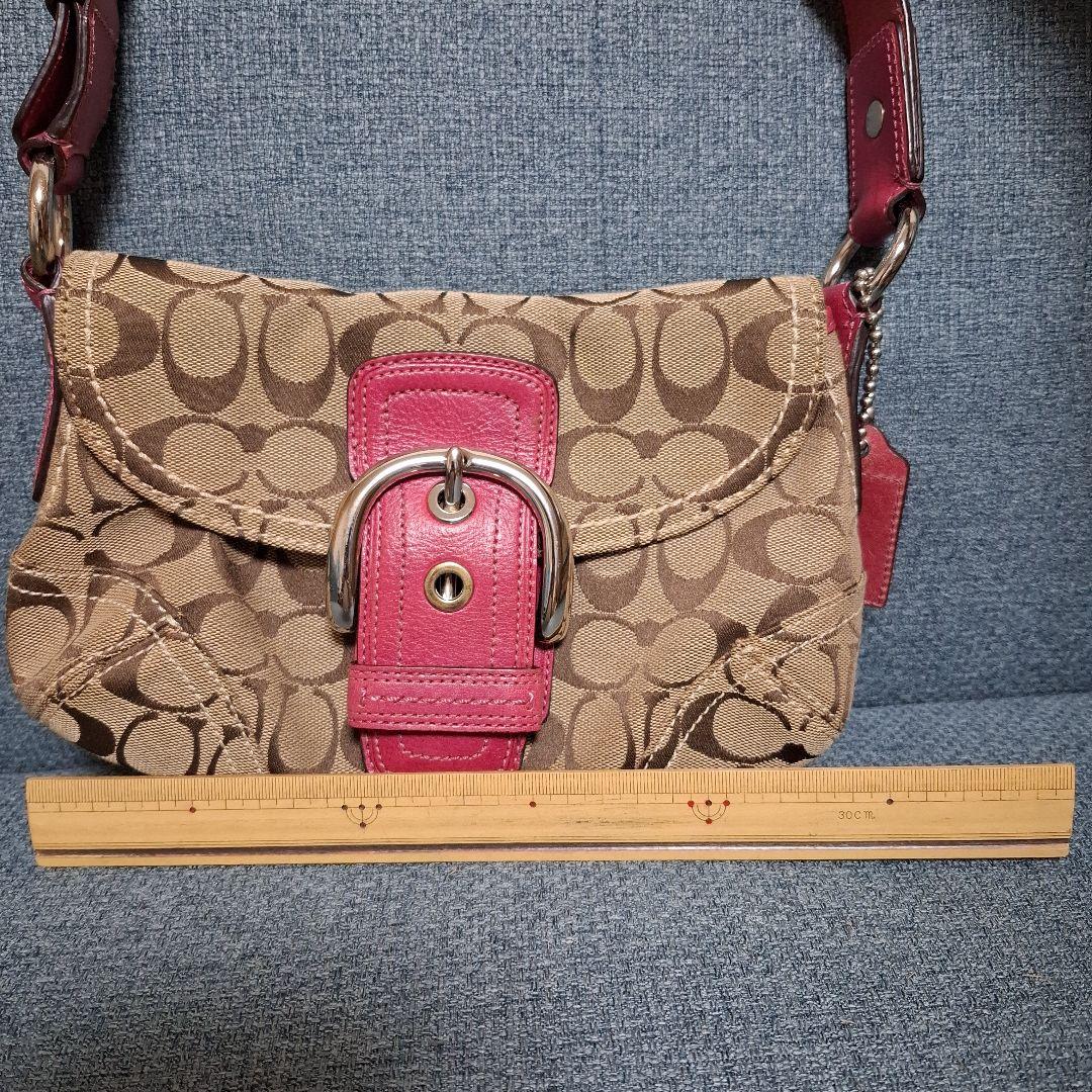 Coach ショルダーバッグ ベージュ/ピンク