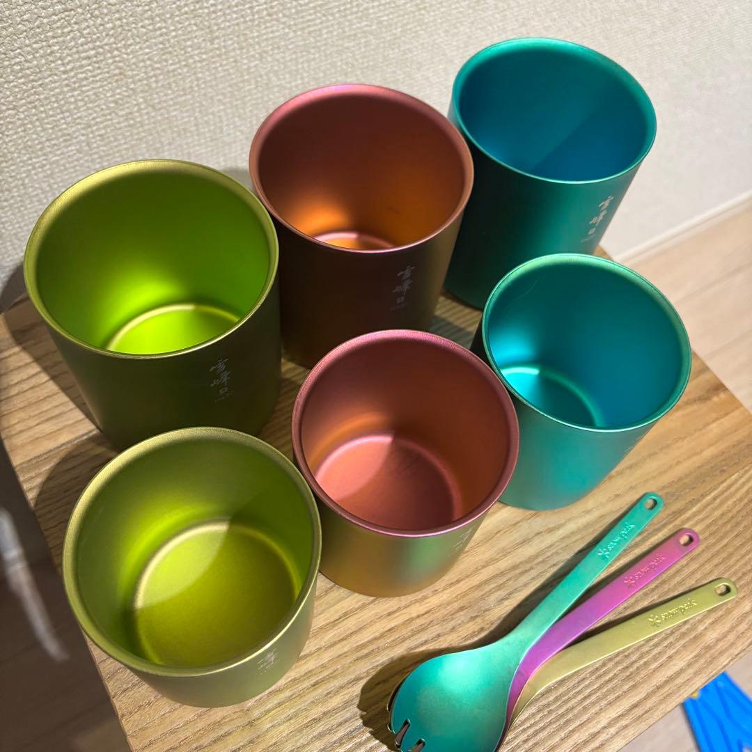 peak 限定 スタッキングマグ 雪峰 チタンスプーン 3色セット